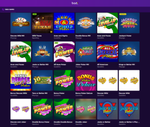 gamme de jeu bao casino