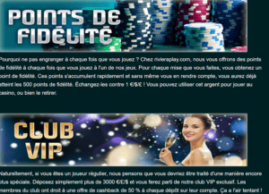 programme de fidélité sur le casino en ligne RivieraPlay 
