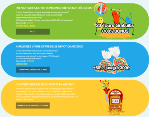 bonus et offres promotionnelles jelly bean casino 