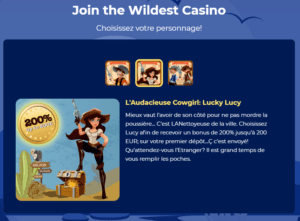Lucky Luke casino inscription