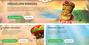 bonus et promotions sur le site Boaboa
