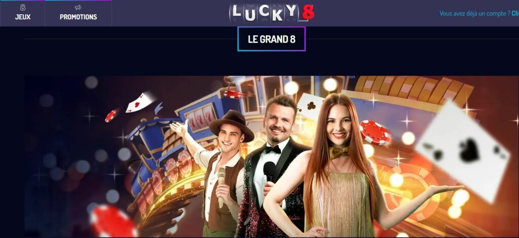 Le Grand 8 du casino Lucky8 : les jeux de casino en direct en folie