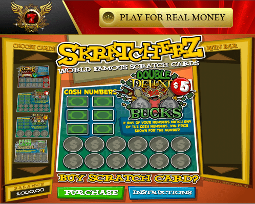 Jeu de carte à gratter Skratcherz