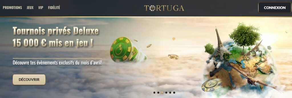 Les tournois Deluxe de Tortuga Casino se déroulent durant ce mois d'avril 2022